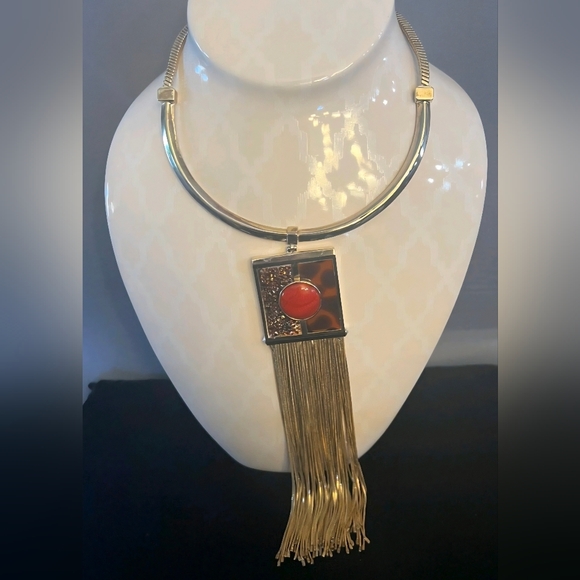 henri bendel Jewelry - Vtg. HENRI BENDEL Stunning Pendant Choker Becklace Runway Estate
